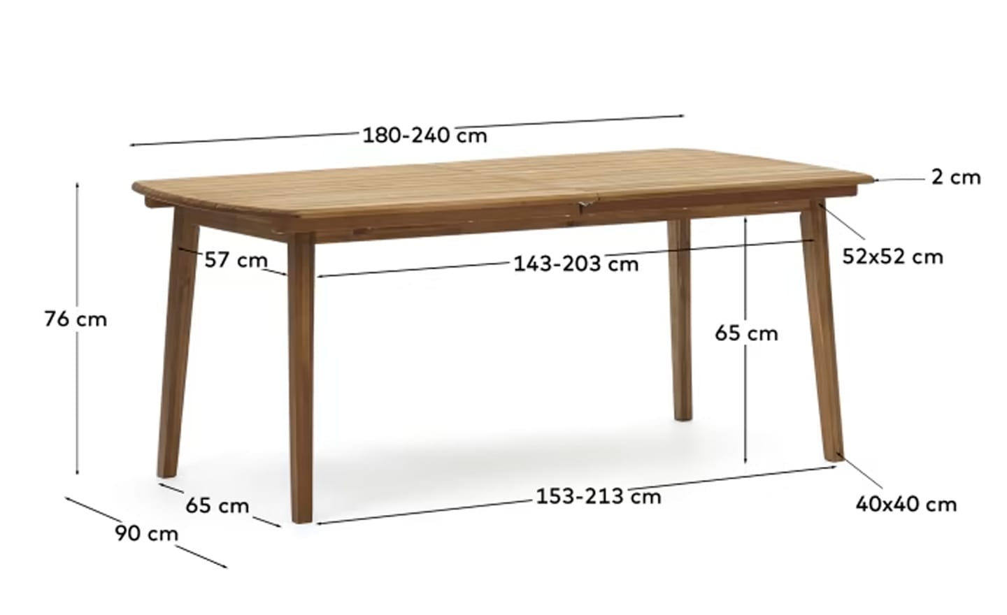 Mesa Extensível de Exterior Thianna – J0200001MM43