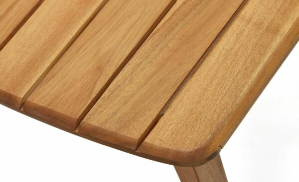 Mesa Extensível de Exterior Thianna em madeira maciça de acácia, resistente e durável para uso ao ar livre