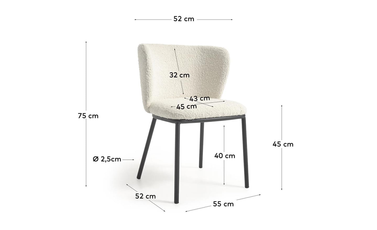 Cadeira Ciselia Branco – CC3000J33
