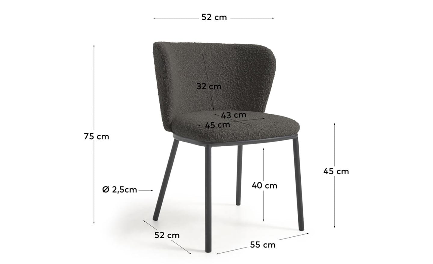 Cadeira Ciselia Preto – CC3000J01