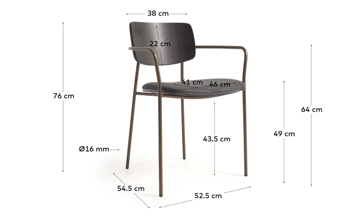 Cadeira Maureen Escura – CC6029KY15