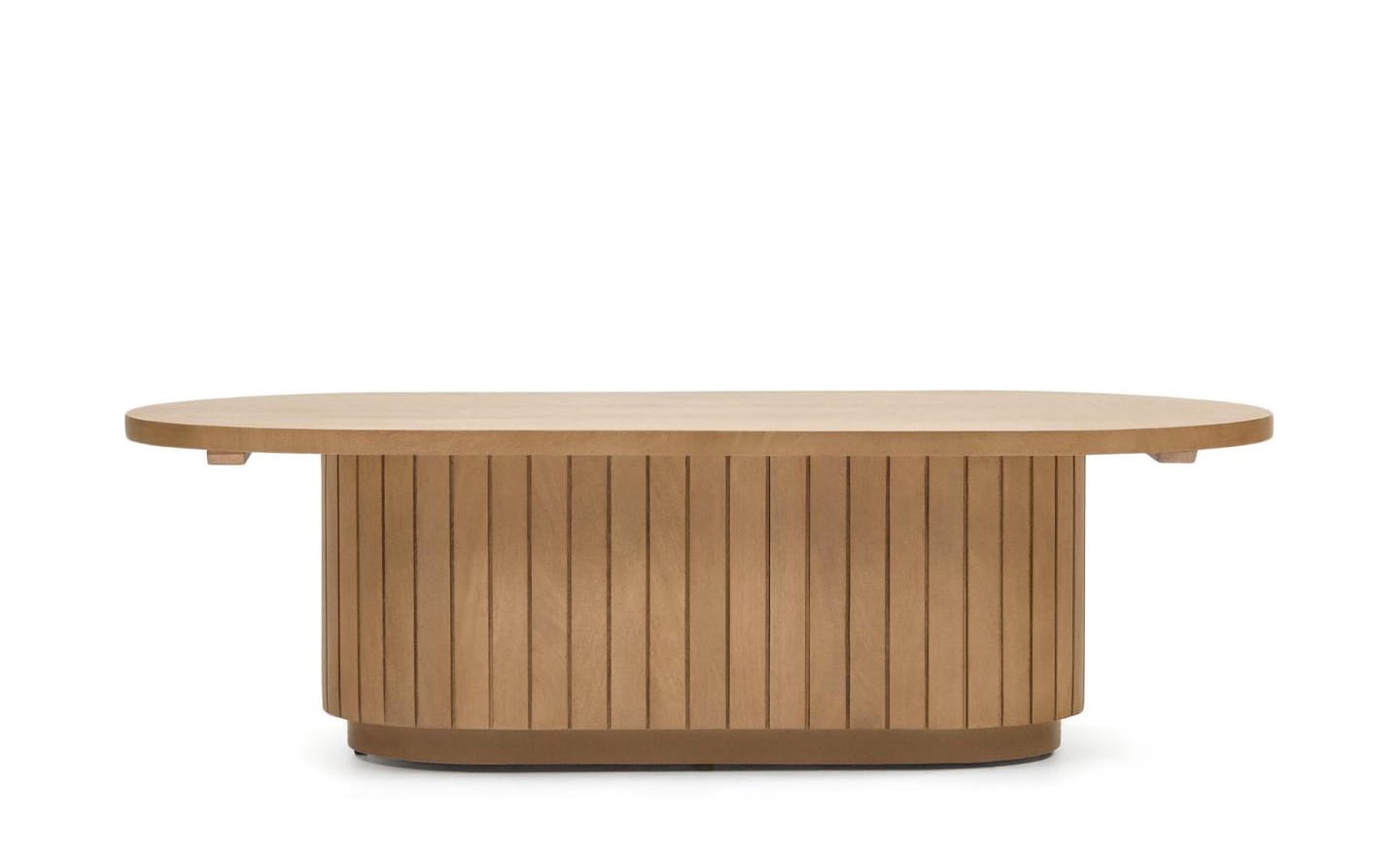 Mesa de Centro Licia, design artesanal em madeira maciça de mangueira, formas arredondadas únicas, dinamismo e elegância para interiores.