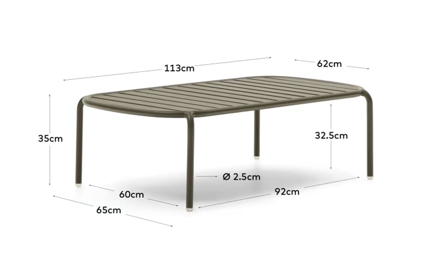 Mesa de Centro de Exterior Joncols Verde – J0300001NN19