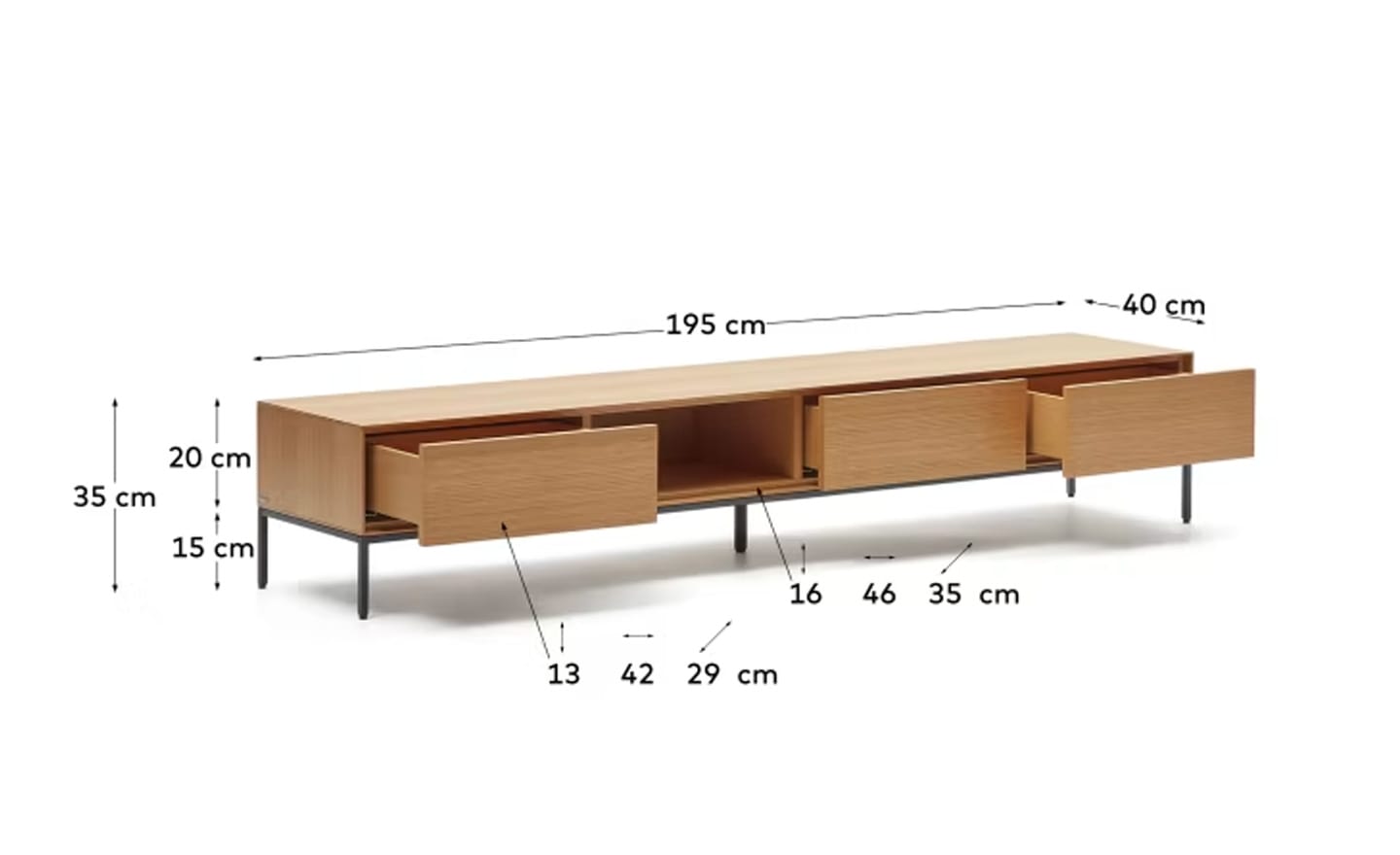 Móvel de TV Vedrana 3 Gavetas | M1000011MM40