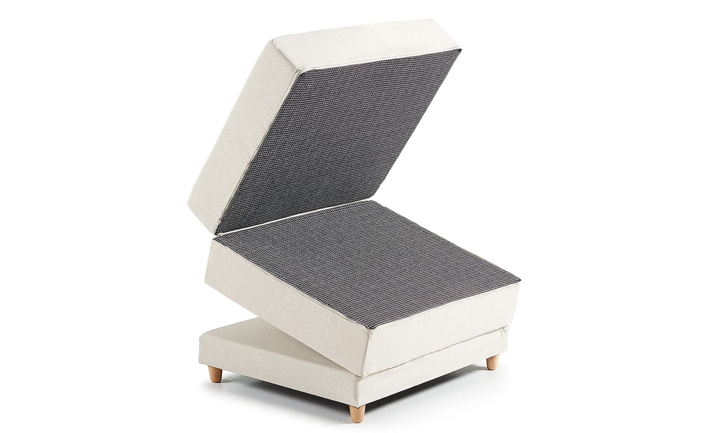 Puff Cama Kos Cinza Claro | S432VA03