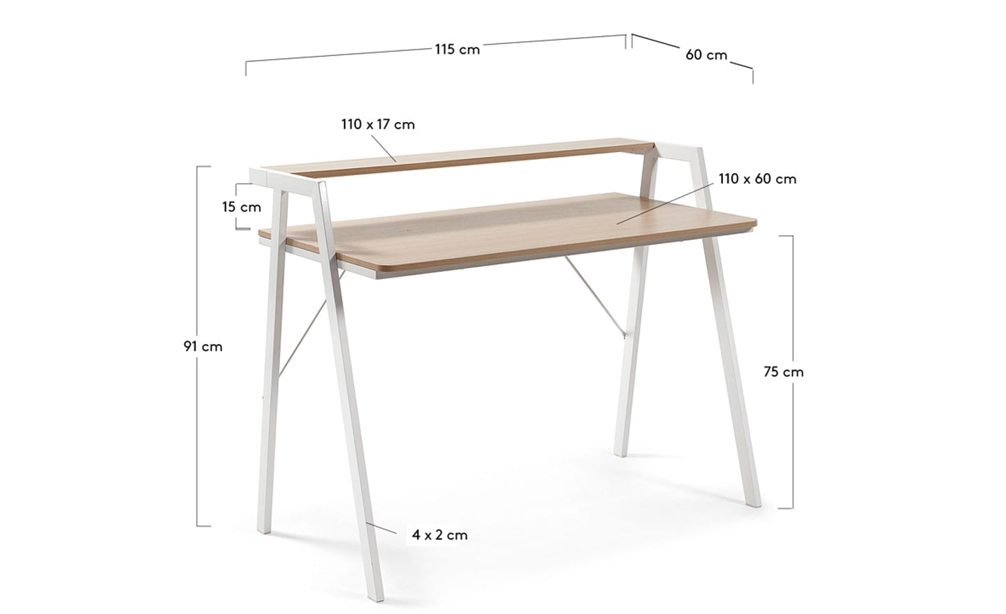 Secretária Aarhus 115cm | CC0871M46