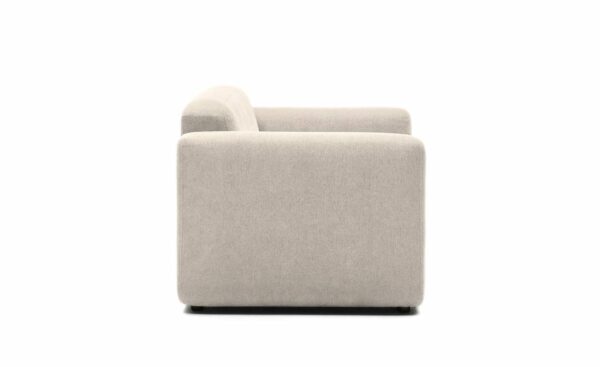 Sofá de 2 Lugares Neom Beige, sofá estofado em tecido bege estruturado, modular e versátil.