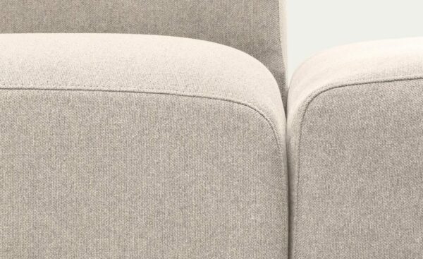 Sofá de 2 Lugares C/ Terminal Neom Bege, sofá estofado em tecido bege estruturado, modular e versátil.