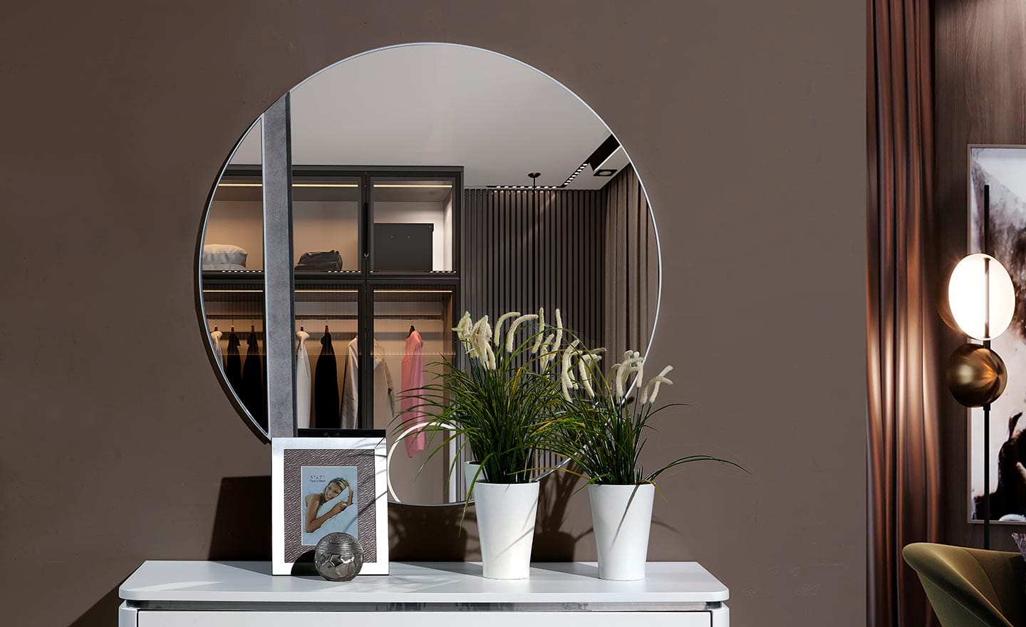 Espelho Eclipse - Espelho Redondo, Moderno e Elegante em MDF