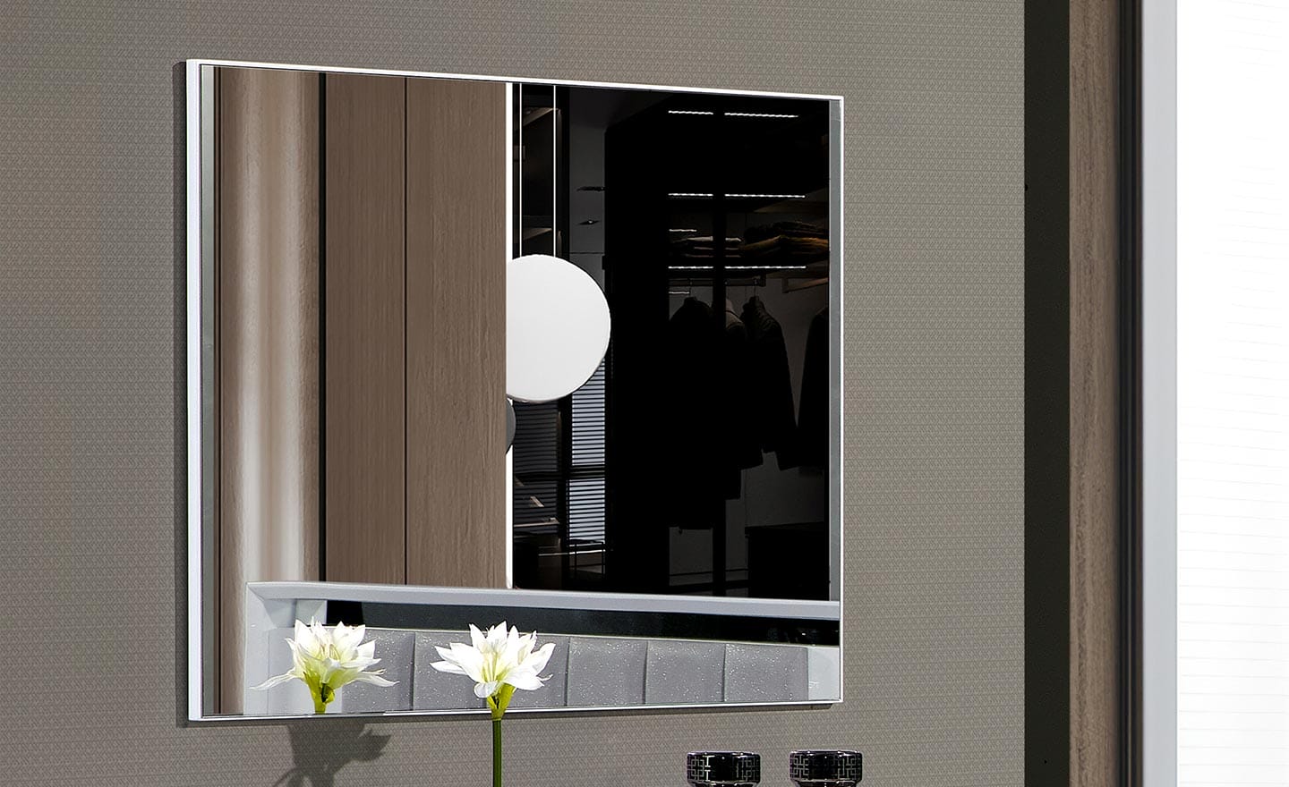 Espelho Quartz 1 - Espelho de Quarto Moderno e Elegante em MDF