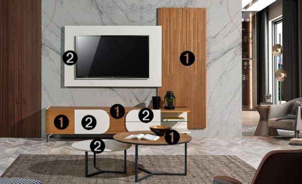 Estante Sala de Estar Angel - Móvel de Sala Moderno com Painel de TV