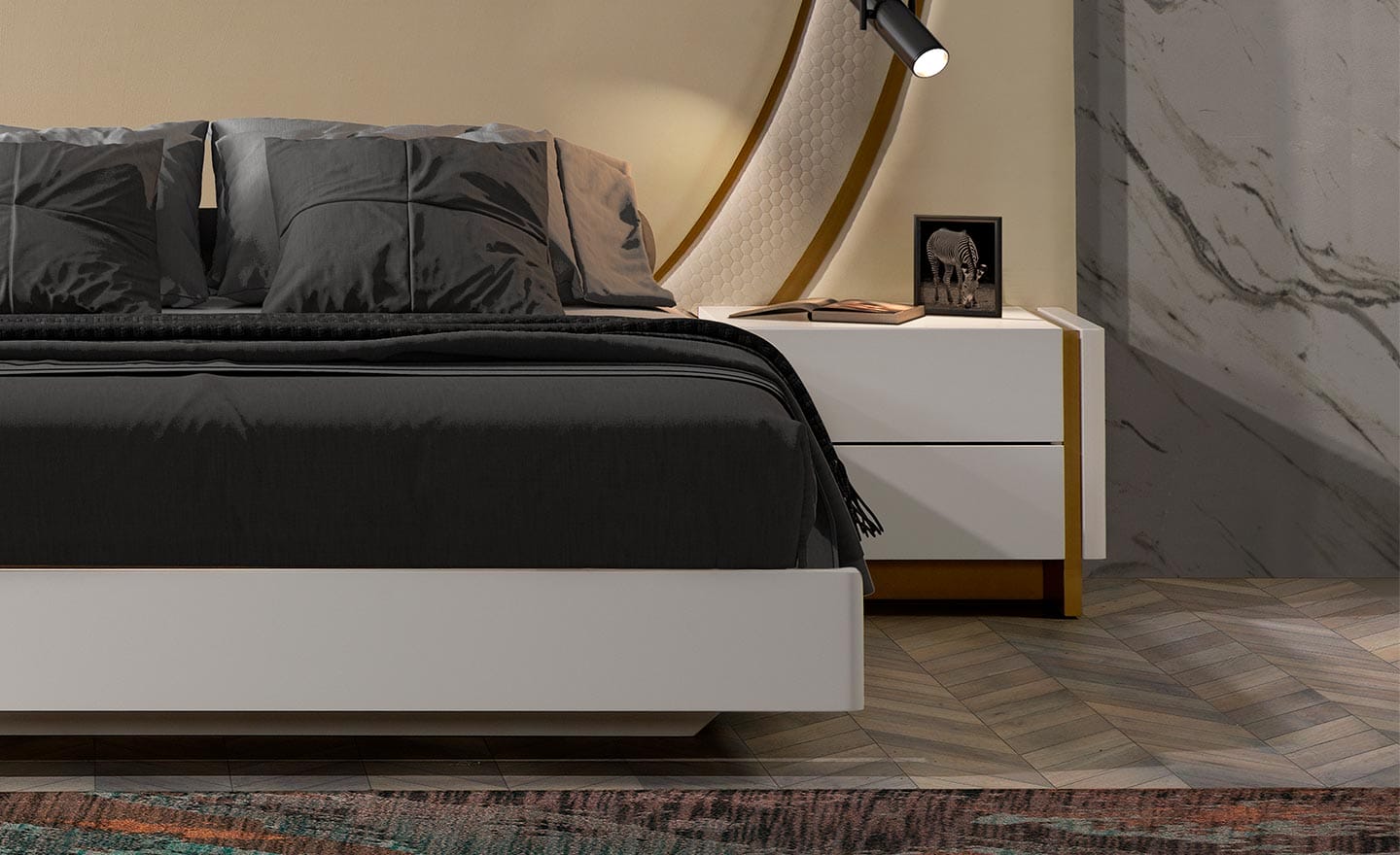 Mesa de Cabeceira Novara – Design Moderno