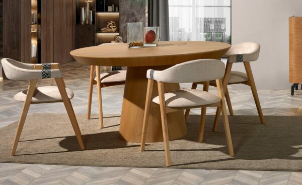 Mesa de Jantar Angel - Mesa Redonda de Design Moderno em MDF