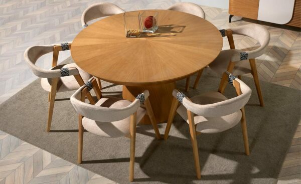 Mesa de Jantar Angel - Mesa Redonda de Design Moderno em MDF