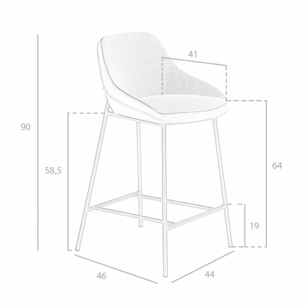 Banco Alto Level 4100 - Cadeiras Altas para Cozinha Modernas e Estofadas | Moveistore