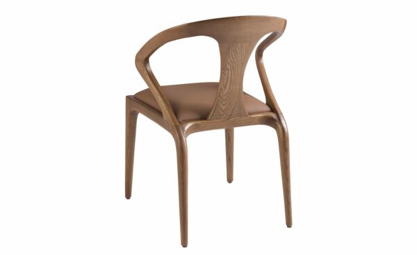 Cadeira Bologna 4137 - Estofada em pele sintética castanha | Moveistore