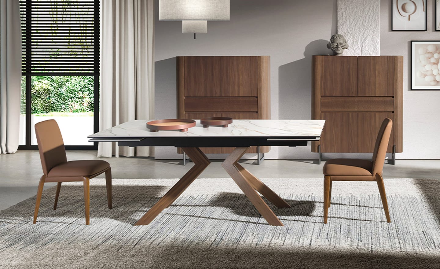 Cadeira Capri 4135 – Estofada em Polipele Castanha | Moveistore