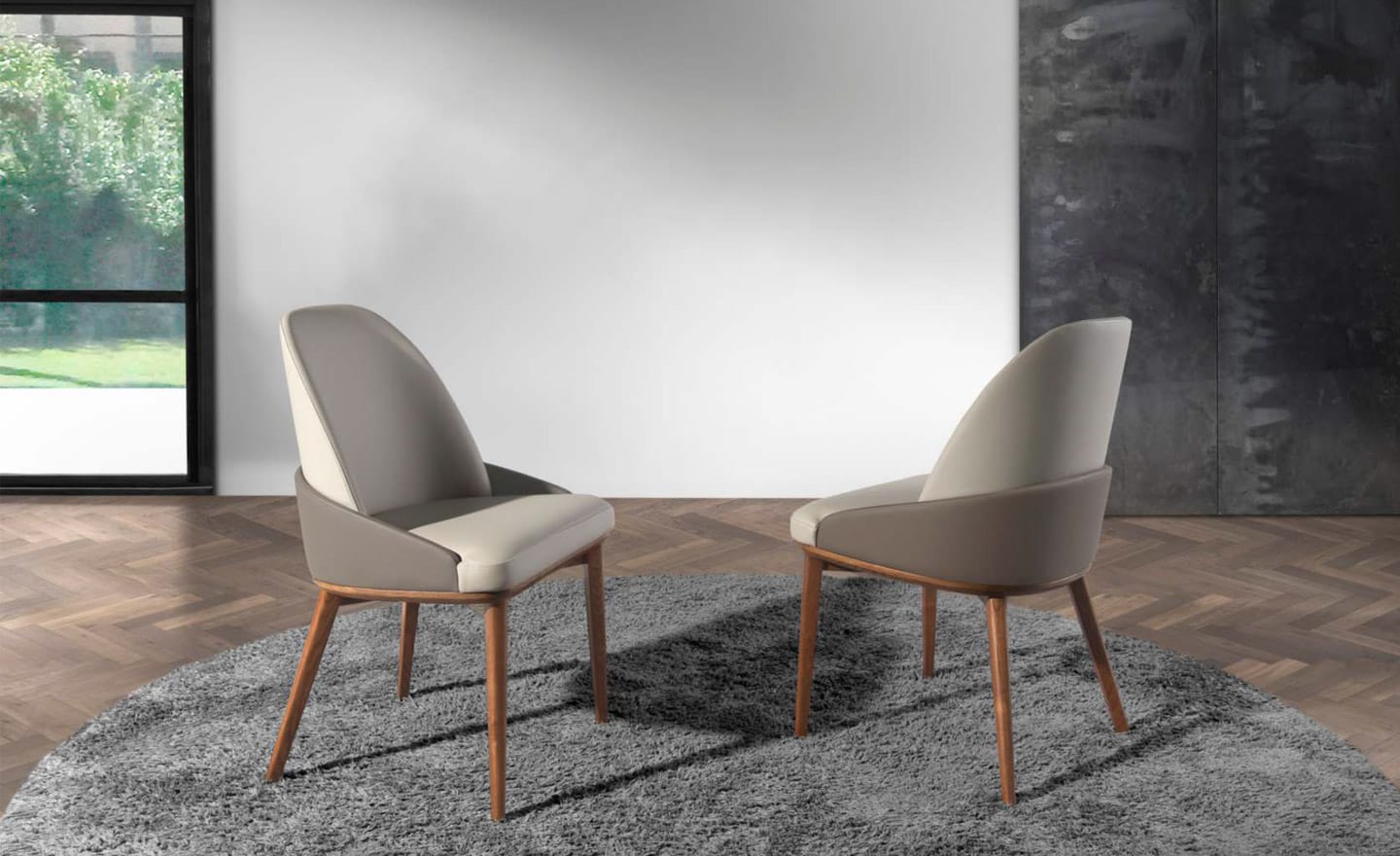 Cadeira Calle 4120 - Design sofisticado, estofada em pele sintética | Moveistore