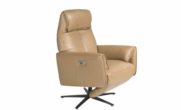 Cadeirão Giratório Duplo Relax 5086 estofado em pele arena, mecanismos relax elétricos, porta USB | Moveistore