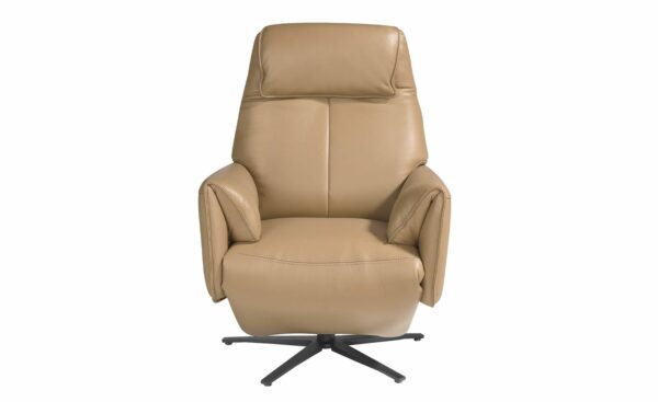 Cadeirão Giratório Duplo Relax 5086 estofado em pele arena, mecanismos relax elétricos, porta USB | Moveistore