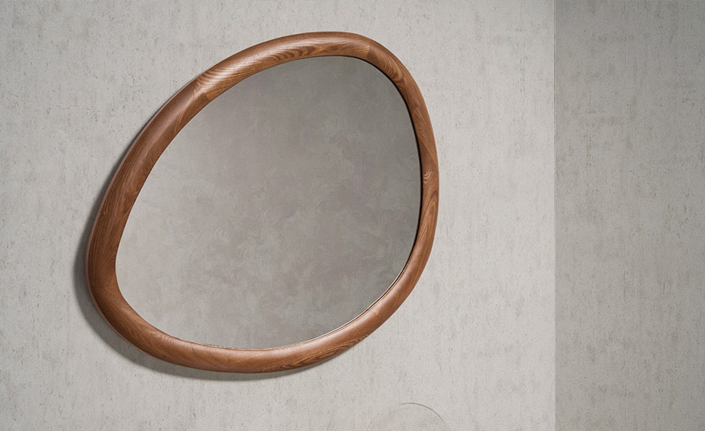 Espelho de Parede Orgânico Nogueira - Design Moderno para Elegância e Luminosidade | Moveistore