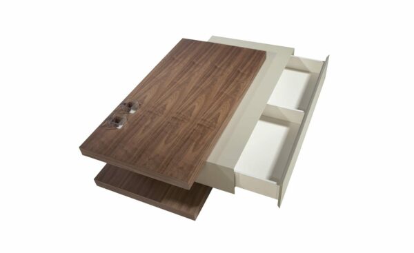 Mesa de Centro Skyline 2105 - Design Moderno em Nogueira | Moveistore