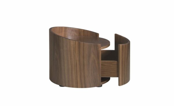 Mesa de Cabeceira Rosone 7130 - Design Moderno em Nogueira para o Seu Quarto | Moveistore