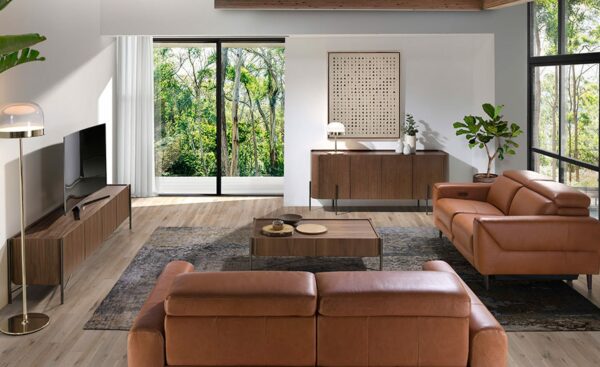 Móvel de TV Patio 3240 - Design Moderno em Nogueira Natural | Moveistore