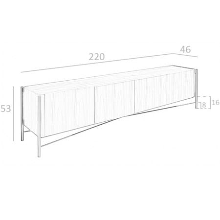 Móvel de TV Patio 3240 - Design Moderno em Nogueira Natural | Moveistore