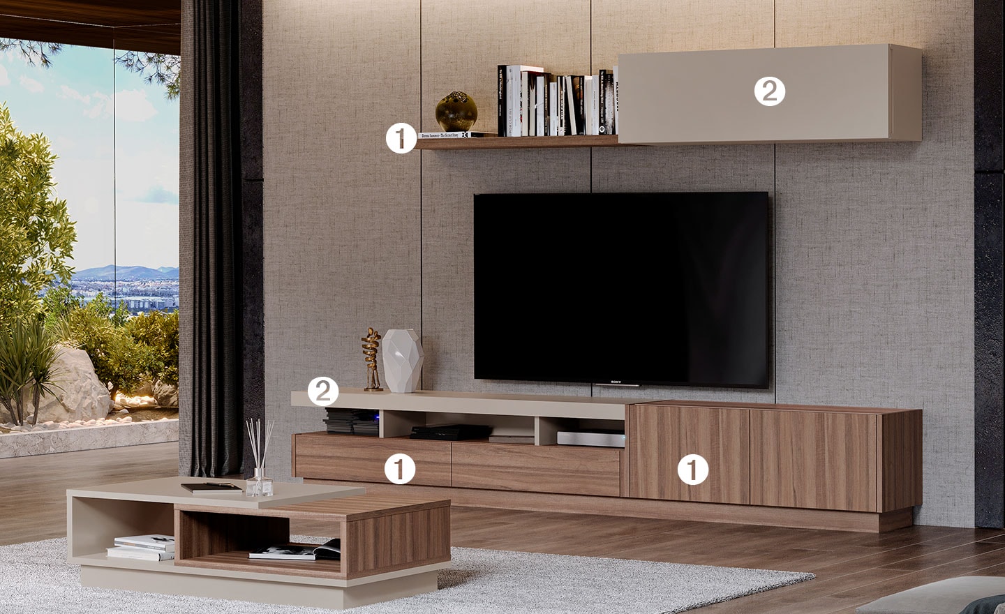 Estante Sala Estar Aqua 02 – Modernidade e Versatilidade