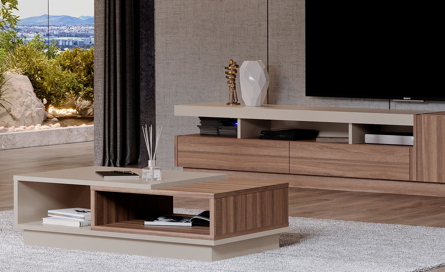 Estante Sala Estar Aqua 02 – Modernidade e Versatilidade