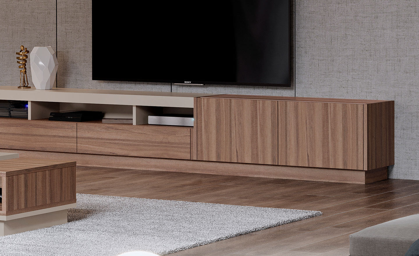 Estante Sala Estar Aqua 02 – Modernidade e Versatilidade