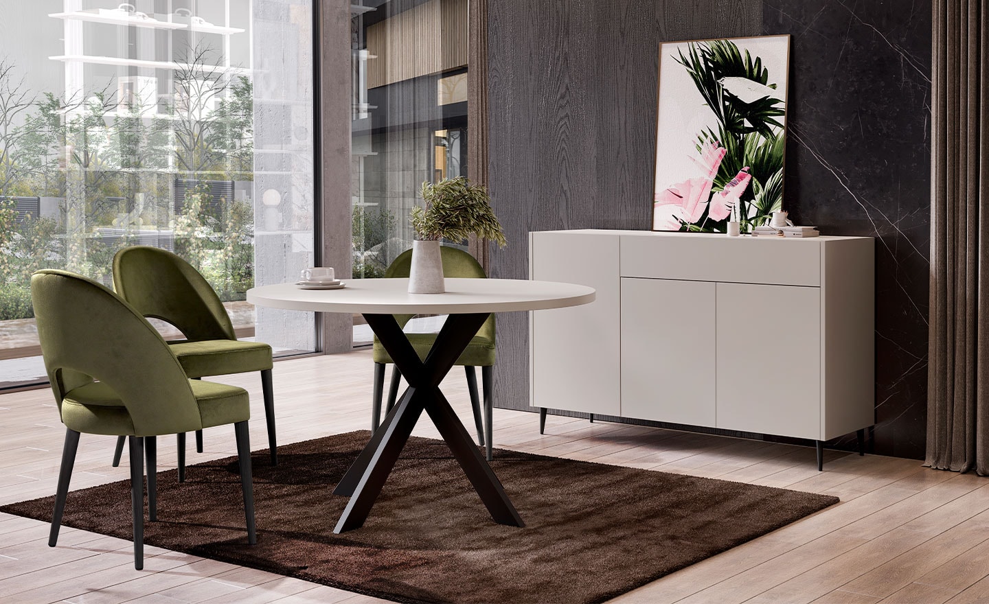 Mesa de Jantar Redonda Aqua 02 – Design Moderno e Elegante | Moveistore