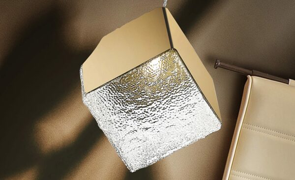 Candeeiro de Teto Priscila 1L Dourado 720137 | Moveistore