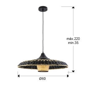 Candeeiro de Teto Fiji 435216 | Moveistore