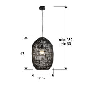 Candeeiro Tizne 30D 139122 - Estilo e funcionalidade em um só produto | Moveistore