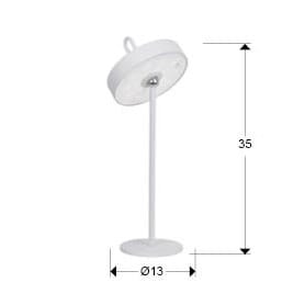 Candeeiro de Mesa Gong Branco 551869 - Design versátil para interior e exterior