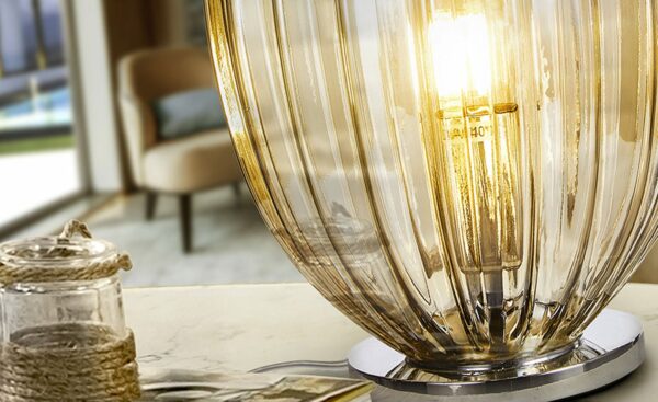 Candeeiro de Mesa Ovila Conhaque 752671 - Elegância e estilo em cada detalhe