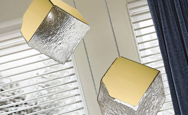 Candeeiro de Teto Priscila 4L Dourado 720403 | Moveistore