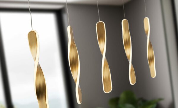 Candeeiro de Teto Twist 5L Dourado 219527 - Elegância e funcionalidade em um só produto | Moveistore