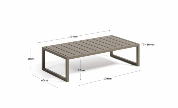 Mesa de Centro de Exterior Comova 60x114 Verde O100_112_19 - Móveis para Jardim | Moveistore