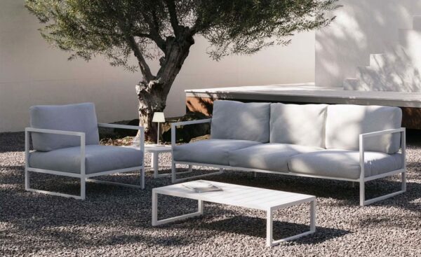 Sofá de Exterior de 3 Lugares Comova Branco O100_30_ST14 - Sofás de Exterior | Moveistore