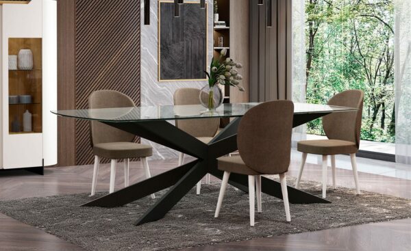 Mesa de Jantar Tampo de Vidro Filadelfia | Mesas de Jantar Modernas | Moveistore