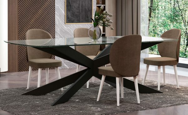 Mesa de Jantar Tampo de Vidro Filadelfia | Mesas de Jantar Modernas | Moveistore