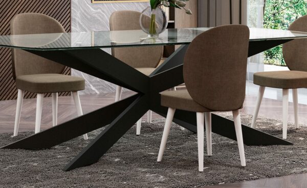 Mesa de Jantar Tampo de Vidro Filadelfia | Mesas de Jantar Modernas | Moveistore