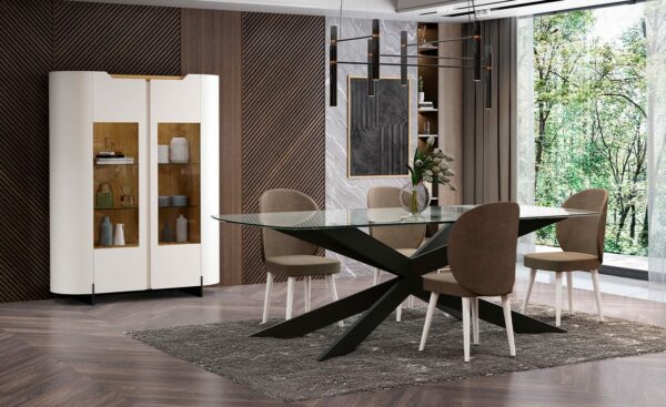 Mesa de Jantar Tampo de Vidro Filadelfia | Mesas de Jantar Modernas | Moveistore