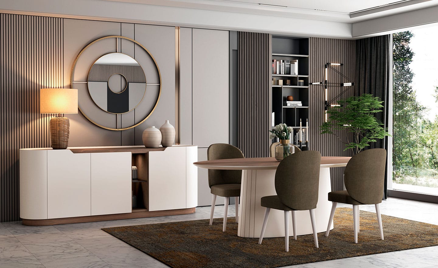 Mesa de Jantar Filadelfia Oval – Design Moderno