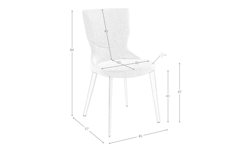 Cadeira Giuno 4131 - Cadeira de Design Moderno Estofada | Moveistore