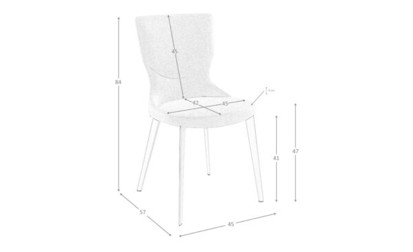 Cadeira Giuno 4131 - Cadeira de Design Moderno Estofada | Moveistore