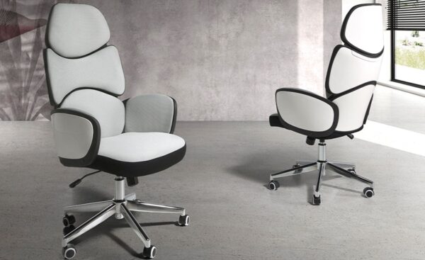 Cadeira de escritório giratória 4142 com assento regulável em altura e design moderno | Moveistore